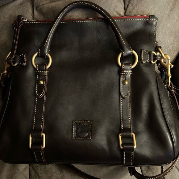 Dooney and Bourke Florentine Large Satchel in Brown Tmoro - Picture 1 of 6